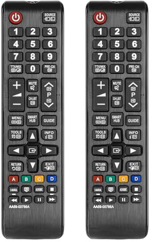 2 PZ AA59-00786A Telecomando Compatibile Con Samsung Smart HD LCD LED TV UE32F6400 UE32F6470 UE40F6400 UE40F7090 UE40F8000 UE46F6470 UE46F7000 UE46F7090 Sostituzione Controllore