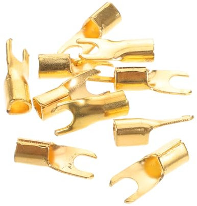 Hemobllo 10pezzi Connettore Altoparlante in Terminale u Elettrico Connettori Audio Per Auto Terminali Forcella Per Amplificatore Connettori Per Cablaggio Auto