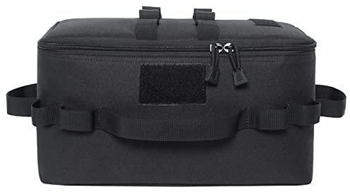 Camping Aufbewahrungstasche Korb Outdoor Camping Lampen Herd Kanister Topf Tragetasche Aufbewahrungstasche, Schwarz