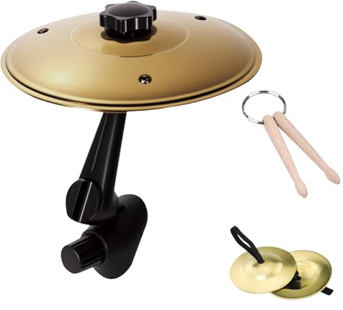 Car Drum Air Vent Car Cymbal Air Vent Mini Drum Crash Cymbal For Car Vent (Gold)