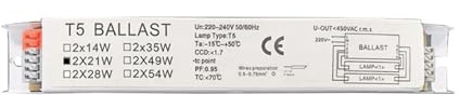 SXPXP Balasto electrónico Balasto electrónico T5 de Amplio Voltaje 220-240 V for lámparas Fluorescentes domésticas(Multicolor)