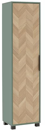 Schildmeyer Hochschrank Piazza 160511, Pistazie/Fischgräten Dekor, 40,3 x 33 x 157,8 cm