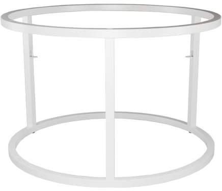 woplus Rundes Couchtisch Gestell aus Metall – Stabiles Tischgestell im Loft-Stil, Industrie-Design, Weiß, Ø70cm, Inkl. Montageset