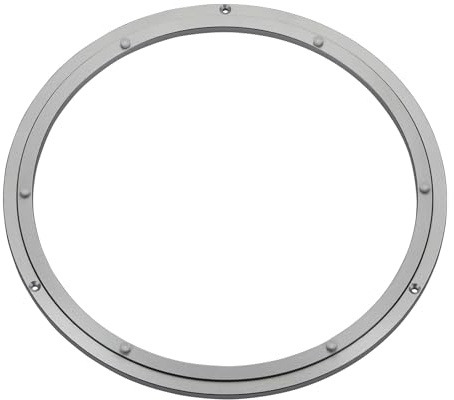 SOTOOLS Drehkranz/Drehring, kugelgelagert, Aluminium, Silber, Ø 391 mm | Bis 100 kg Traglast, 360° Rotation, präzise, robust, rostfrei, axial/radial, für Drehtische, Displays, Möbel/Maschinenbau.
