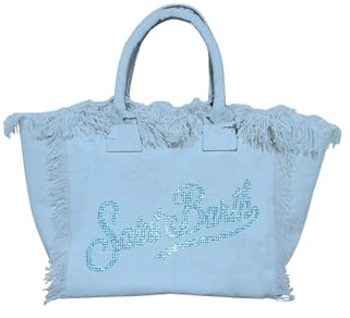 Saint Barth Mc2 Donna Borsa A Mano COL0001 Cotone Blu Chiaro Taglia Unica