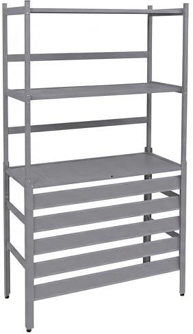 PROREGAL Aluminium Verkleidung für Klimaanlage/Wärmetauscher | HxBxT 163x90x38cm | Abdeckung Schutzgitter Regal | Grau