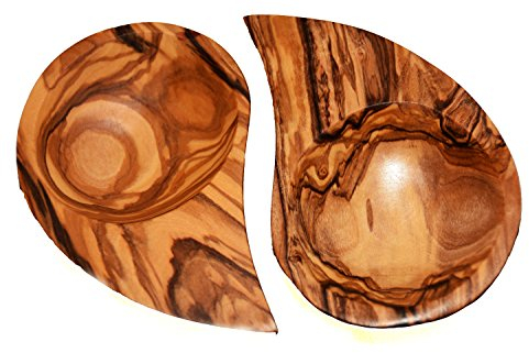 2 x Tapas-Schalen aus Olivenholz