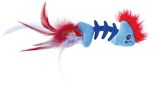 Catstages Feather Fish Bone - Katzenspielzeug mit Katzenminze - Fisch mit Federn
