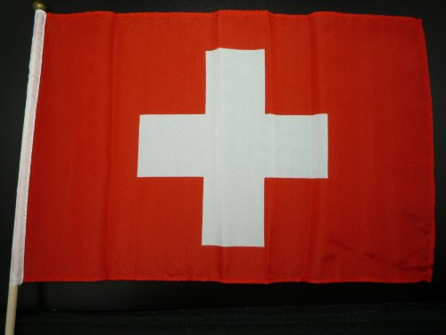 Autofahne, Fahne Schweiz, Switzerland, 30 x 45 cm, im 2er Set