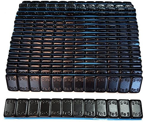 100 Streifen 60g (12x5g) Klebegewichte Schwarz Auswuchtgewichte Kleberiegel Fe5 mit Abrisskante / 6kg