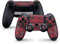 Skins4u Designfolie Aufkleber Skin Sticker kompatibel mit Sony Playstation 4 PS4 Controller digital Blood Camo