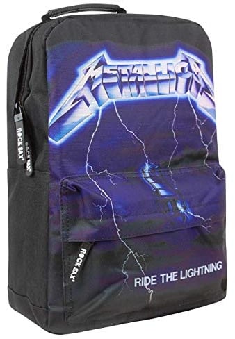 Metallica Ride The Lightning Rucksack | Tauche mit diesem schwarzen Rucksack in die Musik ein | Trage die legendären Rock-Vibes überallhin mit dem ikonischen Design | Bequeme verstellbare Träger