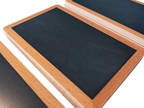 Plastikkarten Premium Qualität aus Deutschland im HOLZ-SCHIEFER Design für Etiketten & Preisauszeichnung | Wahlweise zwischen 1-100 Stück | EC-Kartenformat | Blanko PVC Karten | NEU!