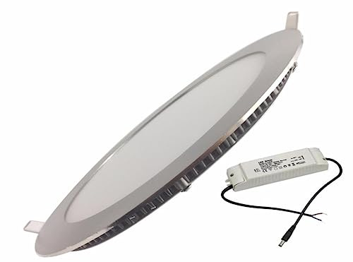 Silamp Downlight LED-Platte, extra flach, rund, Aluminium, 18 W, Lichtfarbe: Warmweiß, 2300 K, 3500 K