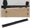 Rail porte coulissante meuble, Glissière de porte Amortisseur Coulisses à fermeture amortie Mécanisme Meubles Porte en bois Quincaillerie Kit de rails avec vis de fixation et support