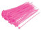 sourcing map 300 Stück Markierung Kabelbinder Rosa 100mmx2.5mm Selbstsichernde Kabelbinder Set Beständige Kabelbinder Wiederverschließbar Kabel Organizer für Kabelmanagement Kabelschutz