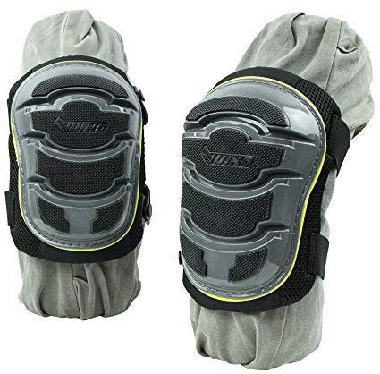 VUINO Knieschoner Professioneller Knieschutz mit komfortablem Gelkissen Knieschoner Fliesenleger für Arbeit, Handwerk, Bodenbeläge Kniepolster Garten mit starken rutschfesten Gurten