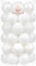 Sea Team 41-Pack Christmas Ball Ornaments with Strings, 40mm/1.57 Small Size Baubles, Shatterproof Plastic Christmas Bulbs, Hanging Decorations for Xmas Tree, Holiday, Wedding, Party, White