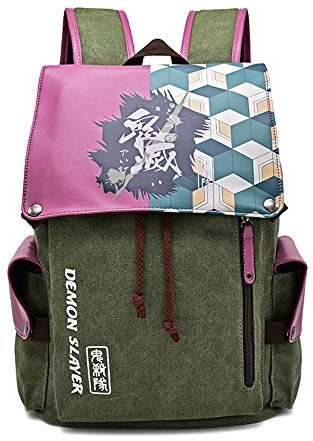 Muxing Anime Rucksack Demon Slayer Merch Jungen Mädchen Studenten Daypacks Leinwand Büchertasche für Jugendliche, Erwachsene