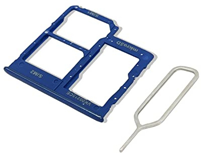 Eonpam SIM Kartenrahmen für (Samsung Galaxy A40) Originale Qualität Ersatz Karten rahmen Inkl SIM Kartenschlitz Pin (Blau)