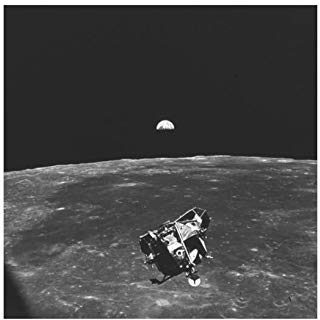 Spiffing Prints Kunstdruck-Poster NASA Apollo 11 Descent – mittelgroß, halbglänzend, ungerahmt