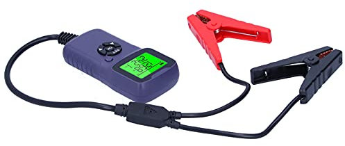 Tester batteria digitale per auto, tester batteria leggero e portatile con morsetto resistente per diagnostica auto(Viola)