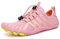 Teechodina Unisex Traillaufschuhe Herren Damen Wanderschuhe Barfußschuhe Laufschuhe Knit Sneaker Fitnessschuhe Fivefinger Zehenschuhe, Rosa-A, 39
