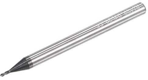 sourcing map Pointage Foret Mèches 1mm Diamètre 4mm Tige 90 Degré Solide Carbure AlTiSin Revêtu 2 Cannelures Rond Queue Perçage Fraise