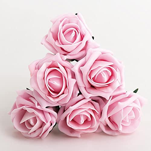 Italian Options Colourfast Artificial Foam Rose Flowers Wedding Bouquet, 5cm, Pink