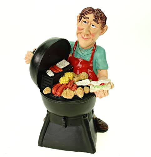 Kremers Schatzkiste Spardose Grillmeister 16 cm Lustige Sparbüchse aus Polyresin bunt – Geschenkidee für Männer, Vatertag, Geburtstag & BBQ-Fans – Witzige Grillkasse