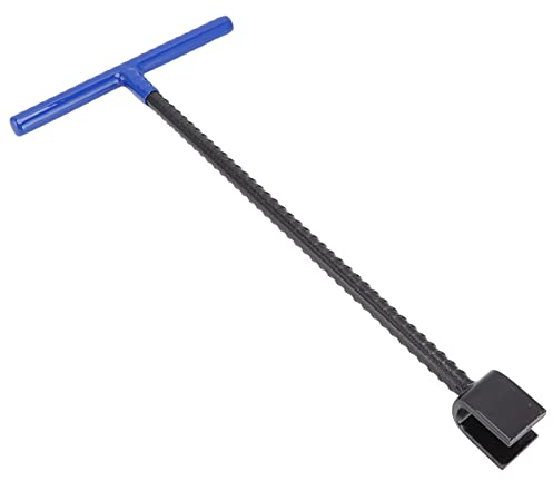 Septpenta Stahl Wasserzähler Schlüssel, mit 4 Wege Utility Schlüssel, T Griff Ergonomisches Design, Bordsteinkante Ventilschlüssel Werkzeug Zum Einschalten Aus Wasserzähler Ventile(Blau)