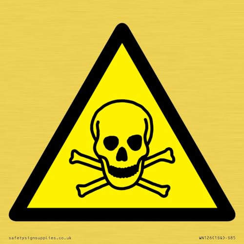 W016 Warnung: Toxic Material Schild – 85 x 85 mm – S85