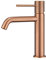Mice Robinet mitigeur de lavabo en laiton 2 voies eau froide/chaude pour lavabo Noir mat (or rose brossé)