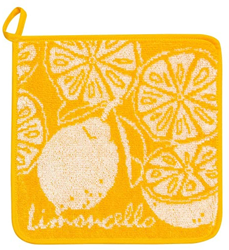 Kracht Küchen Textilien Limoncello Frottier Topflappen 22x22 cm gelb 2er Pack