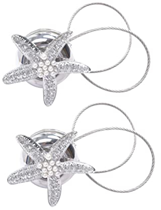 BESPORTBLE 2 Stück Gardinenhaken Für Gardinen Gardinen Gardinen Magnetische Gardinen Strass Gardinen Raffhalter Gardinenhaken DIY Gardinen Raffhalter Silber Magnetische Schnalle