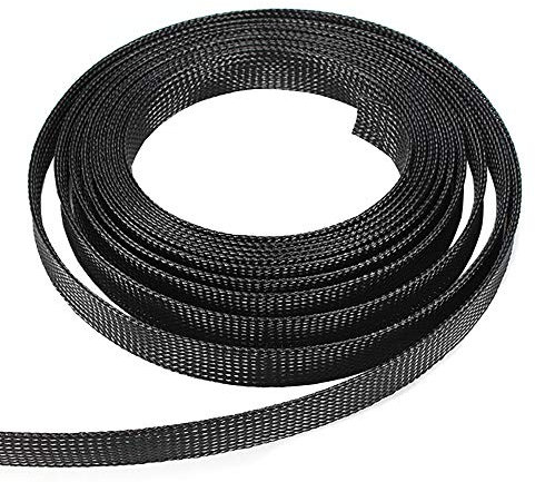 MOCNT 16mm Gaine Câble Tressée Extensible PET Manchon de Câble Fil Rangement Câble PET Cache Câble Souple Électriques Gestion Câble Flexible Protection Tube Tuyau 10 Mètres