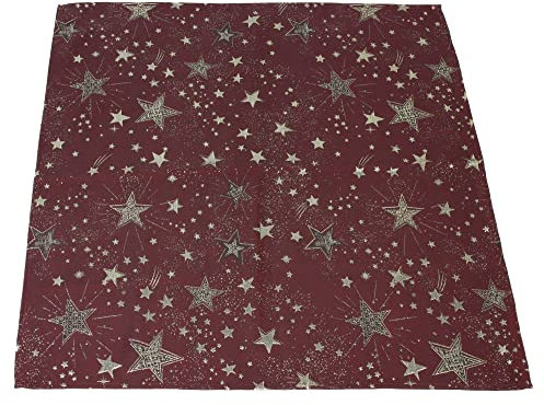 FRANK FLECHTWAREN Tischdecke Sparkling Stars, Jacquard, 100% Polyester Maße: 85 x 85 cm, elegant, festlich