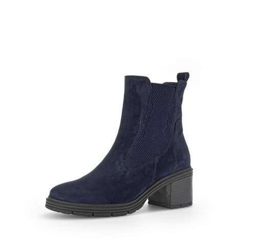 Gabor Damen Chelsea Boots, Frauen Stiefeletten,Wechselfußbett,Moderate Mehrweite (G),Schlupfstiefel,gefüttert,Dark-Blue (Mel.),42.5 EU / 8.5 UK