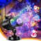 HAKUTA Proiettore di Natale per Halloween, proiettore a LED con 16 diapositive e telecomando per Natale, Capodanno, compleanno, Halloween, giorno del Ringraziamento