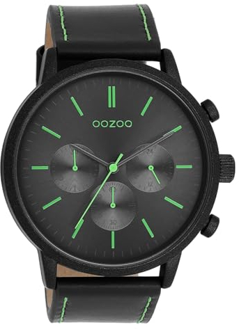 Oozoo Timepieces Herren Uhr | Armbanduhr Herren mit Lederarmband | Hochwertige Uhr für Männer | Edle Analog Herrenuhr in rund | C11208