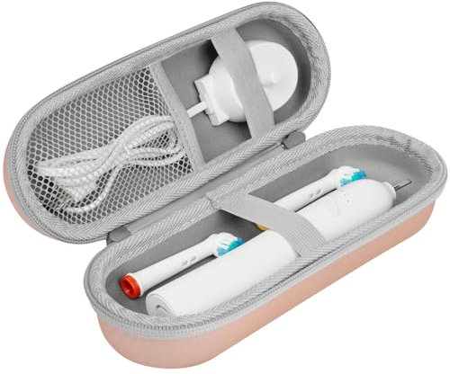LOPHE Zahnbürsten Etui für Elektrische Zahnbürste, Tragbare Reisezahnbürste Ersatz Etui, Travel Essentials mit Zubehör (Gold)