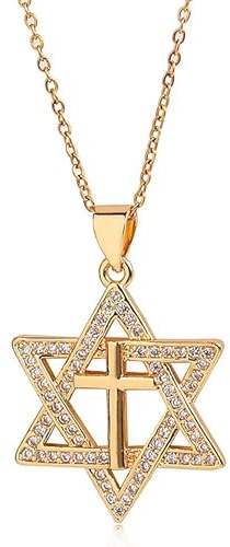 Star of David Necklace Birthstone Davidstern Halskette: Zierliche Kleine Halskette Anhänger | Jüdischer Stern Halskette, 14 Karat Gold Schmuckgeschenk für Frauen