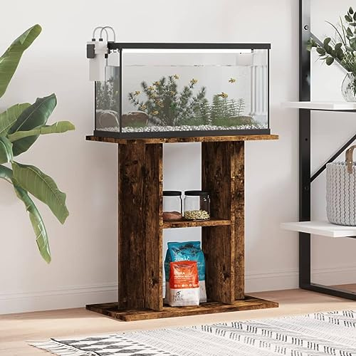 LAPOOH Aquariumständer Räuchereiche 60x30x60cm Holzwerkstoff Aquariumständer
