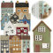 LS-LebenStil Teelichthaus Lichthaus 21cm Grün Braun Keramik Fachwerkhaus Nyhavn Teelichthalter