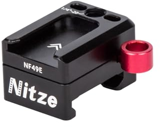 Nitze NATO Clamp con Quick Release Lever con Cold Shoe, NATO Rail Clamp 1/4 Agujero de Localización para la Jaula de la Cámara Monitor de Jaula Magic Arm - NF49E