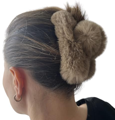 Haarklammer Plüsch, sehr weich 10cm lang