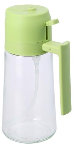 Nivofu 2 en 1 Pulverizador Aceite, 470ml Aceitera Antigoteo, Spray Aceite Cocina Para Freidora De Aire, Rociador Para Cocinar, Pulverizador Vaso para Cocinar, Barbacoa, Ensalada(Verde)