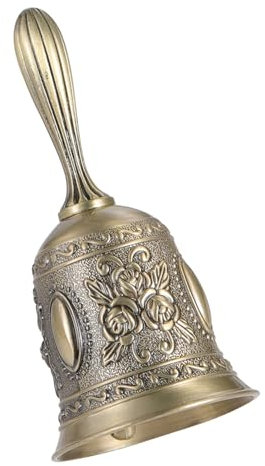 Campana a mano per tè e cena, stile vintage, in metallo, per comodini dei senori e suoneria al matrimonio