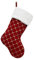 RXXR 1 Stück Rote Glitzer Weihnachtsstrümpfe Große Weihnachtsstrumpfe 46cm Rot Nikolausstrumpf Personalisiert Weihnachtssocken Kamin Christmas Stockings für Familienurlaub Weihnachtsfeier Dekor