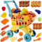 BUYGER Einkaufswagen für Kinder mit Obst Gemüse Fleisch Brot Lebensmittel Spielzueg, Supermarkt Rollenspiel für Kinder ab 3 + Jahre